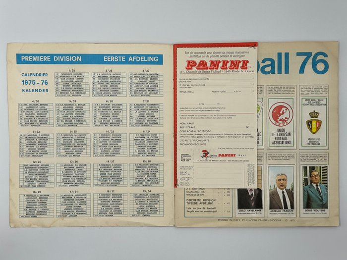 Panini - Football 76 Belgium - 1 Complete Album