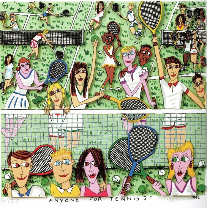 James Rizzi (after) - Anyone for Tennis?