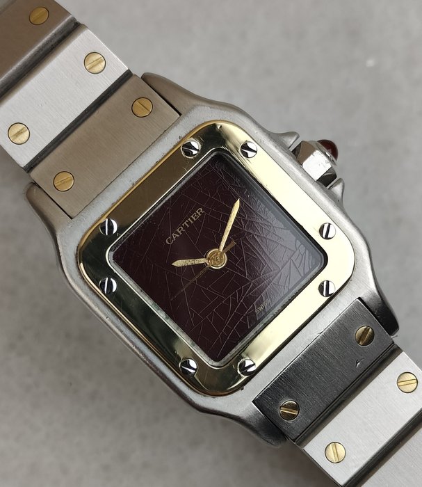 Cartier - Santos Galbee - Burgundy Spider Dial - 0902 - Kvinder - 1990-1999