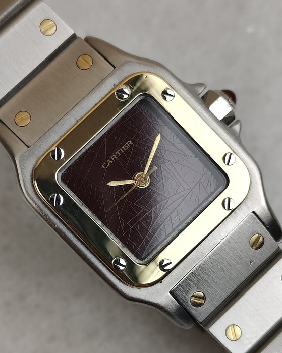 Cartier - Santos Galbee - Burgundy Spider Dial - 0902 - Kvinder - 1990-1999