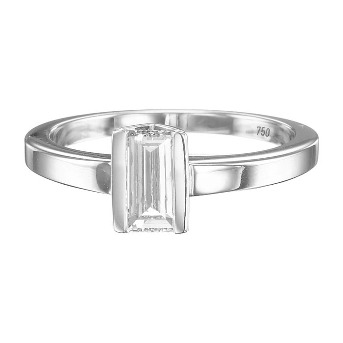 18 kraat Hvidguld - Ring - 058 ct Diamant