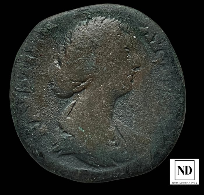 Romarriket Faustina II (Augusta AD 147-175) Sestertius 147-175 dC  (Ingen mindstepris)