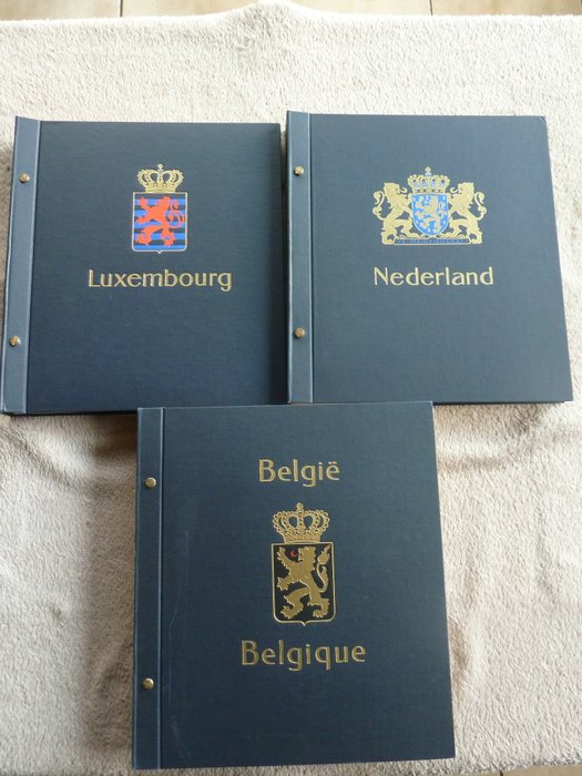 Belgien - Holland - Luxembourg 1849/1972 - Belgien, Holland, Luxembourg i 3 Davo preprint albums - Davo