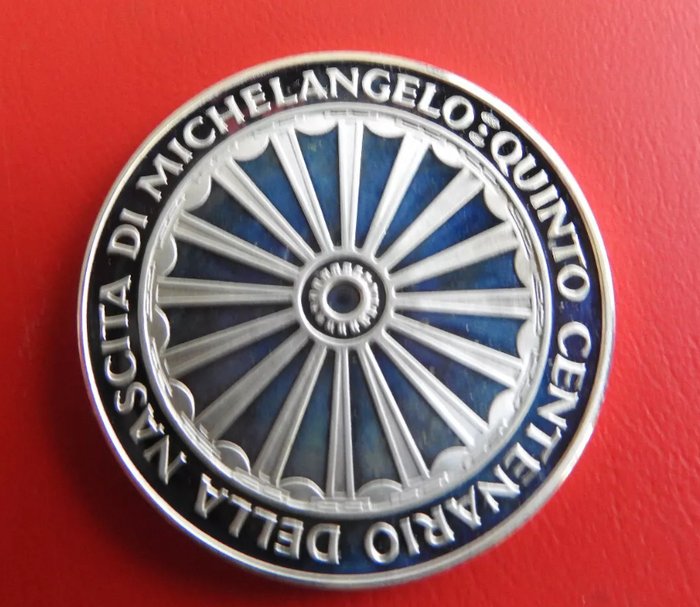 Verden. * 500. Geburtstag v. Michelangelos*Silbermedaille 1975.(925) ca.20g.m  (Ingen mindstepris)