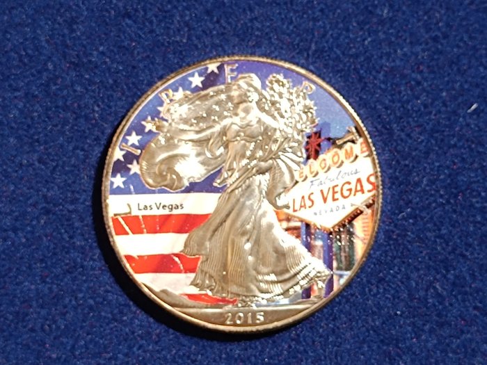 Förenta staterna. 1 Dollar 2015 Liberty - Las Vegas, 1 Oz (.999)  (Ingen mindstepris)