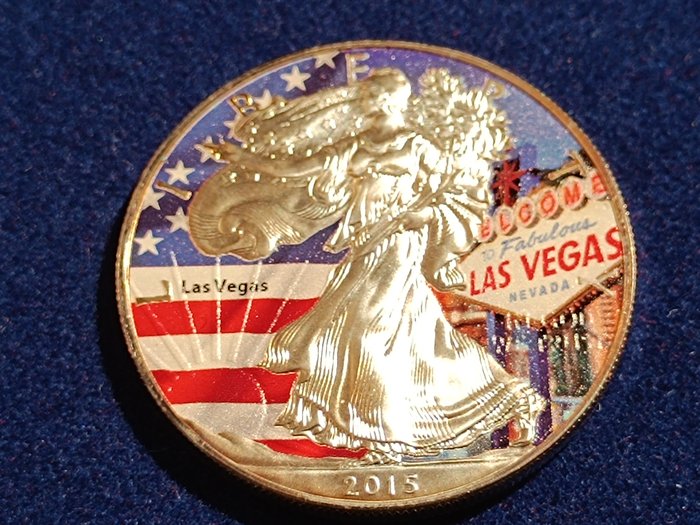 Förenta staterna. 1 Dollar 2015 Liberty - Las Vegas, 1 Oz (.999)  (Ingen mindstepris)