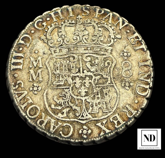 Kongeriget Spanien. Carlos III (1759-1788). 8 Reales 1760 - México