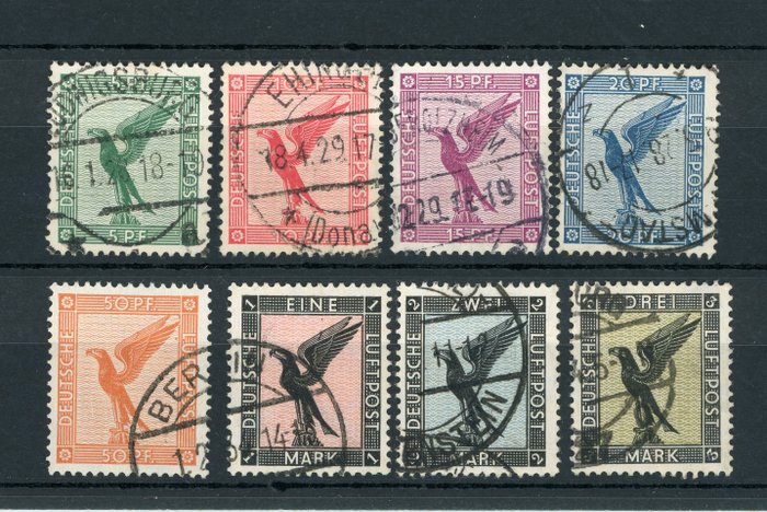 Tyskland 1926/1927 - Vurdering €250, fuld luftpost - Yvert PA n°27/34