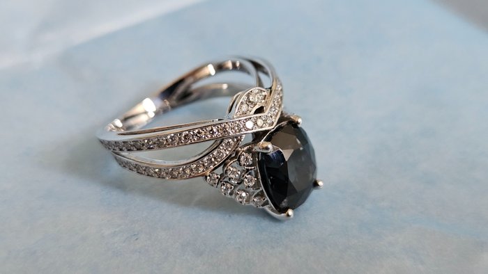 Other brand - Ring - 14 karat Hvidguld Spinel - Diamant