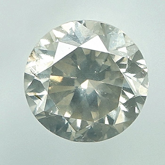 1 pcs Diamant  (Naturfarvet)  - 0.50 ct - Fancy light Gullig Grå - SI2 - Gem Report Antwerp (GRA)