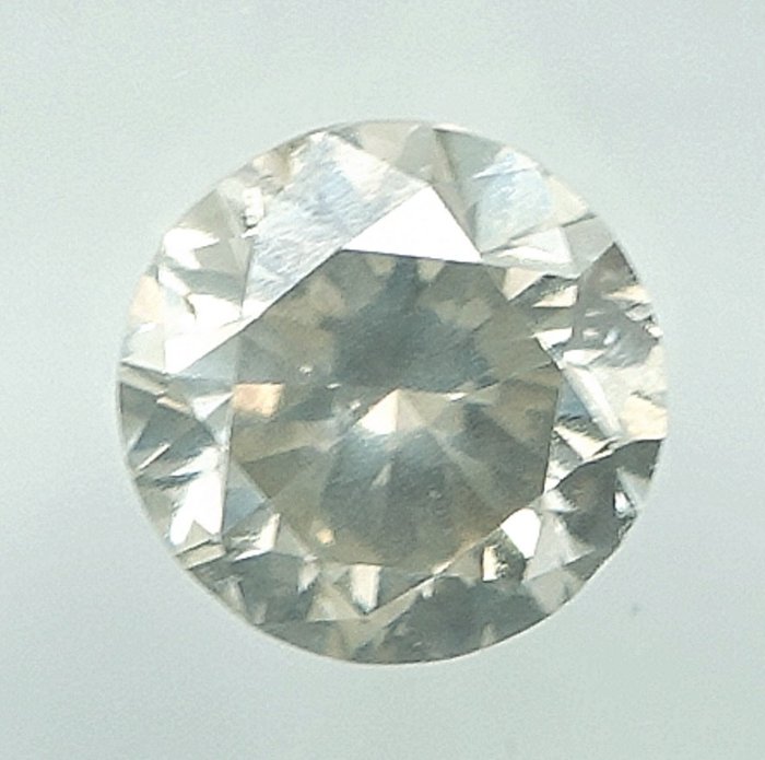 1 pcs Diamant  (Naturfarvet)  - 0.50 ct - Fancy light Gullig Grå - SI2 - Gem Report Antwerp (GRA)