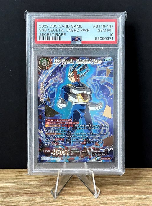 Dragon Ball Super Graded card - BT16 Realm of the Gods - SCR Ssb Vegeta unbridled Power - PSA 10