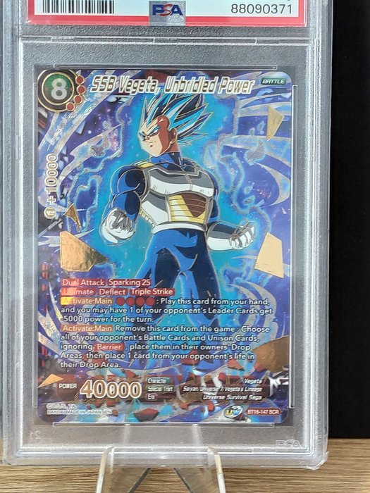 Dragon Ball Super Graded card - BT16 Realm of the Gods - SCR Ssb Vegeta unbridled Power - PSA 10