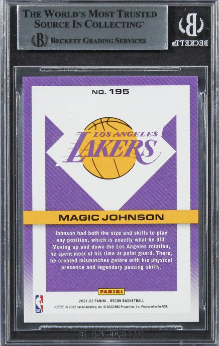 2021 - Panini - Recon - Magic Johnson - Autograph on Trading Card - #195 - 1 Graded card - Beckett Autentisk Auto