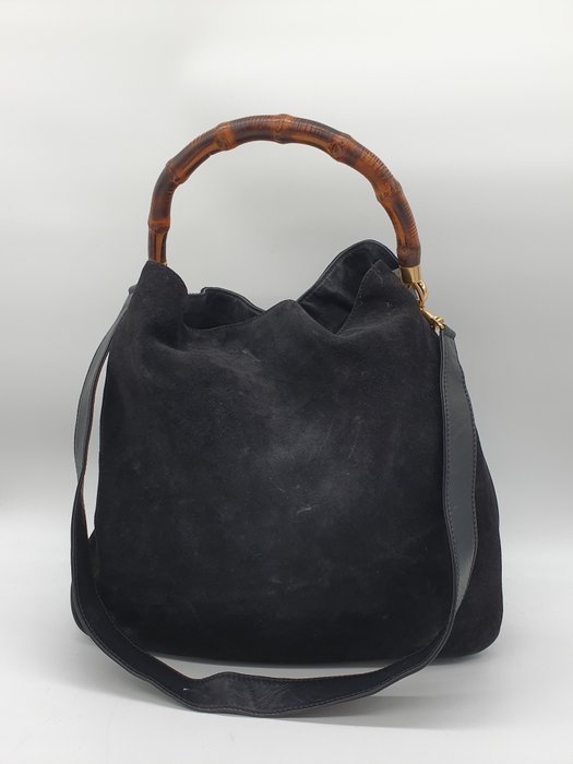 Gucci - GG Bamboo Suede - Skuldertaske