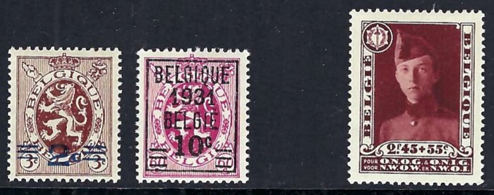 Belgien 1931 - Det komplette bind med blok og stempel fra blok - OBP/COB 315/32 + BL3