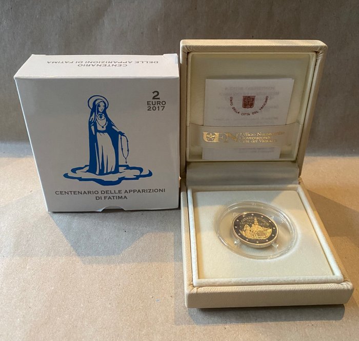 Vatikanstaten. 2 Euro 2017 Proof, Delle of Fatima