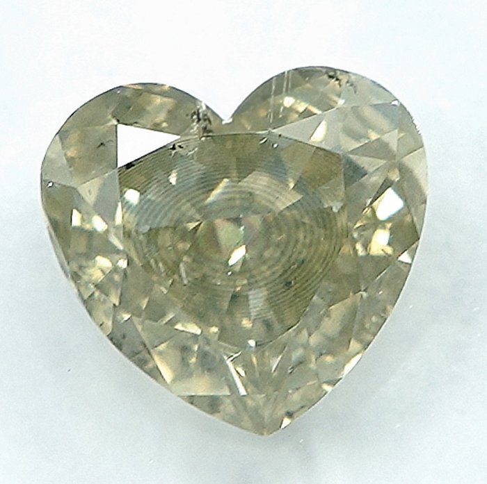 1 pcs Diamant  (Naturfarvet)  - 1.20 ct - Fancy light Grålig Gul - I1 - International Gemological Institute (IGI)