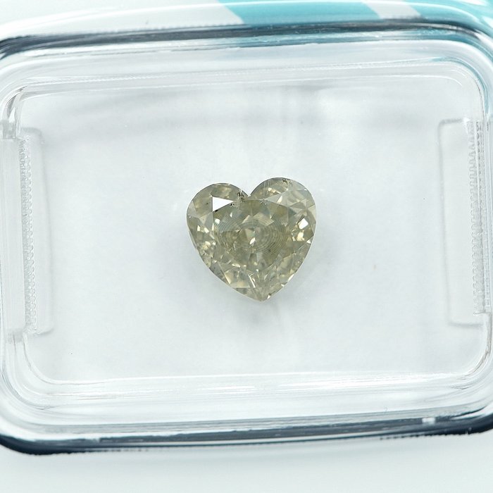 1 pcs Diamant  (Naturfarvet)  - 1.20 ct - Fancy light Grålig Gul - I1 - International Gemological Institute (IGI)