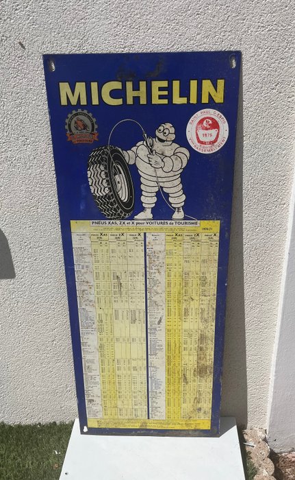 Reklameplakat - Michelin dæktryksskilt 1969