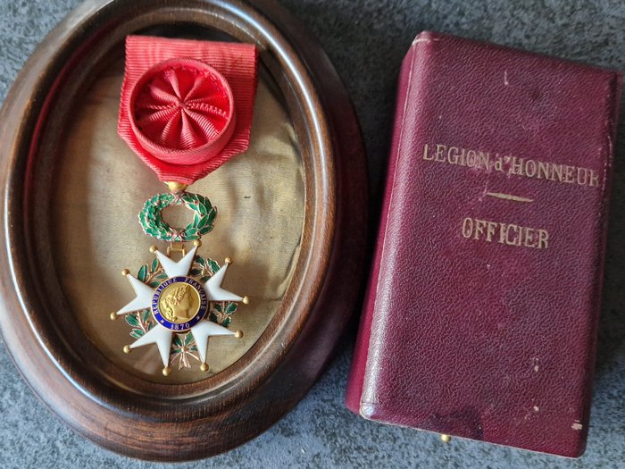 Frankrig - Medalje - Ordre de la Légion d'honneur in oro con scatola + cornice