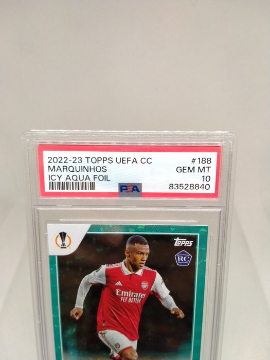 2022/23 - Topps - UEFA CC - Marquinhos - #188 Icy Aqua Foil /399 - Rookie - 1 Graded card - PSA 10