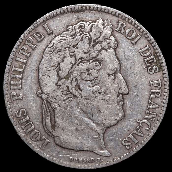 Frankrig. Ludvig-Filip 1. (1830-1848). 5 Francs 1834-A y 1838-B (2 monedas)  (Ingen mindstepris)