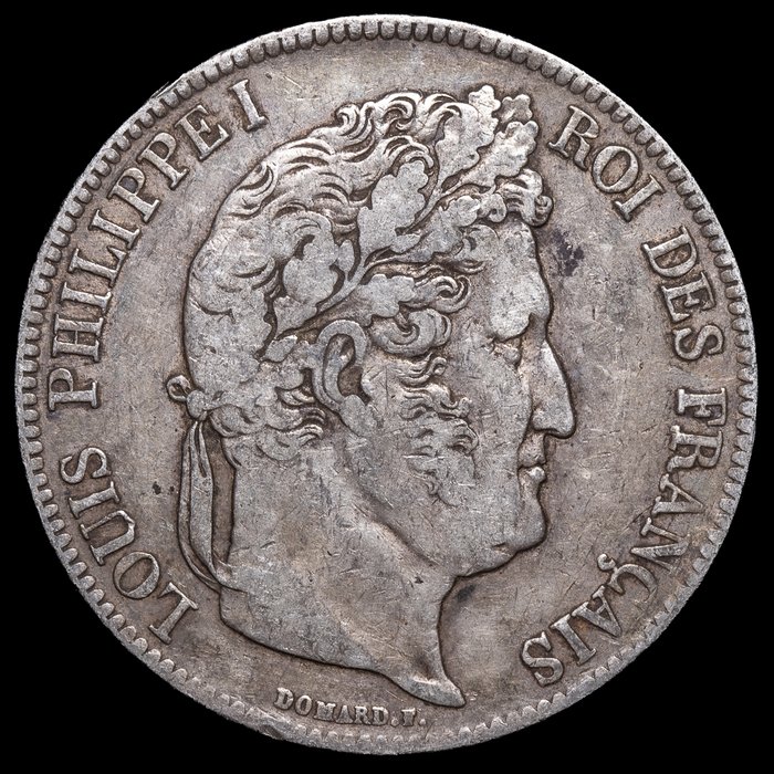 Frankrig. Ludvig-Filip 1. (1830-1848). 5 Francs 1834-A y 1838-B (2 monedas)  (Ingen mindstepris)