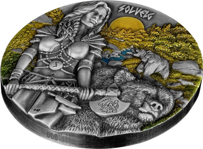 Germania. 10 Mark 2024 Valkyries : Solveig, 2 Oz (.999)