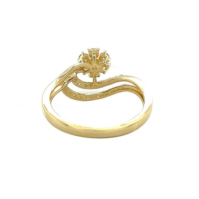 Ingen mindstepris - Ring - 14 karat Gulguld -  0.37ct. tw. Diamant (Natur)