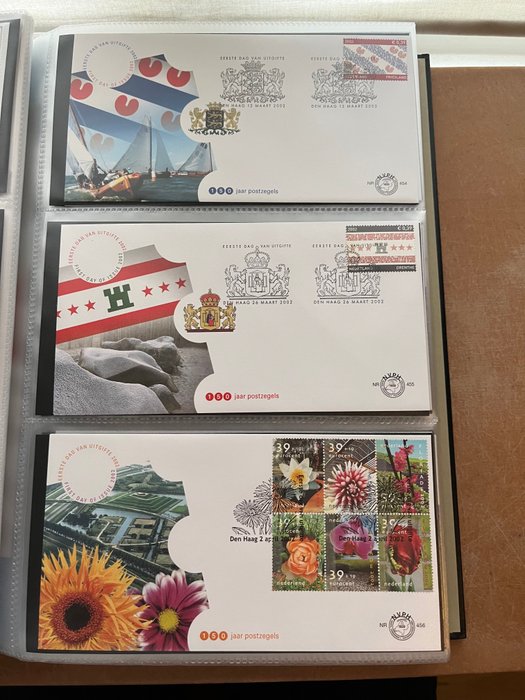 Holland 2002/2009 - FDC'er i 2 luksusbånd med kassette - NVPH E449 tot 599