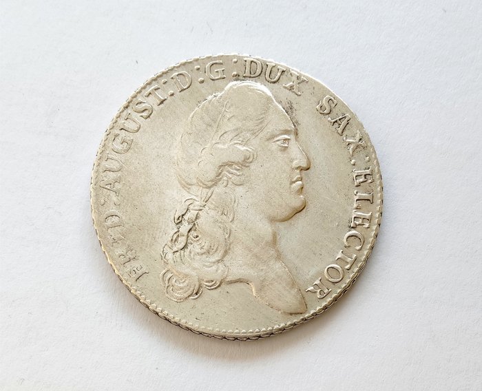 Tyskland, Sachsen. Friedrich August III. (I.), 1763-1827. 1 Thaler (taler) Sachsen, Kurfürstentum Konventionstaler 1780 IEC, Friedrich August III. (I.), 1763-1827, 1806 König