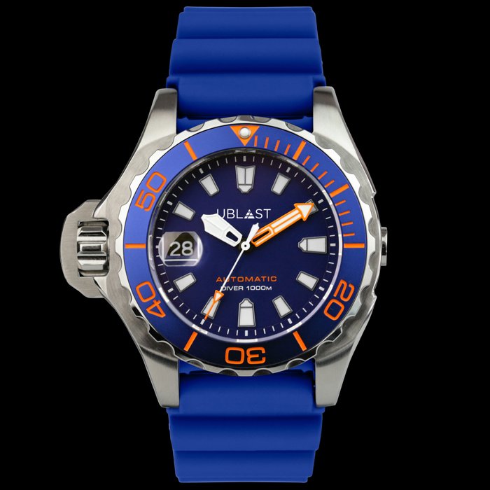 Ublast - " NO RESERVE PRICE " Reverse Professional Diver 100 ATM - REF.UBREV44BUOG - Ingen mindstepris - Mænd - Ny