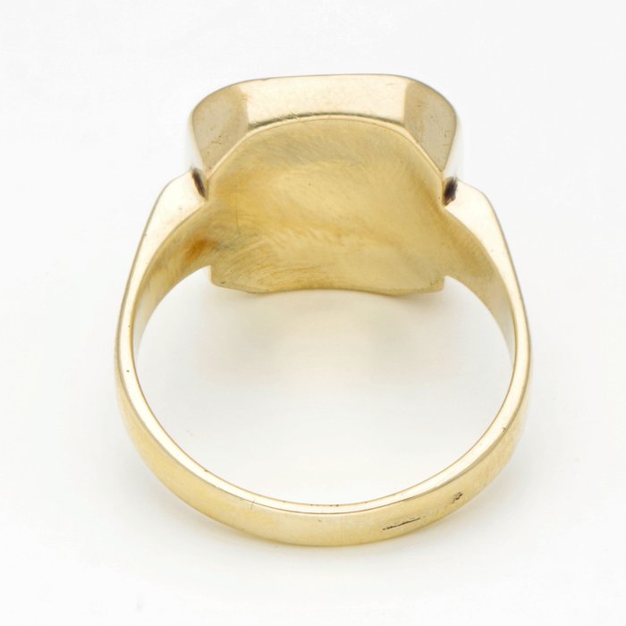 Ring - 14 karat Gulguld Onyx