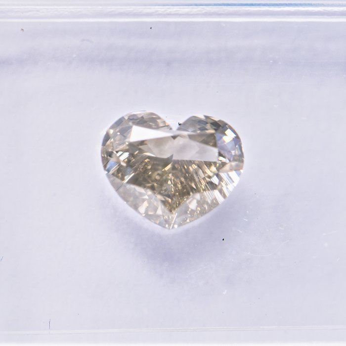 Ingen mindstepris - 1 pcs Diamant  (Naturfarvet)  - 100 ct - Hjerte - Fancy Brunlig Grønlig Gul - SI1 - International Gemological Institute (IGI)