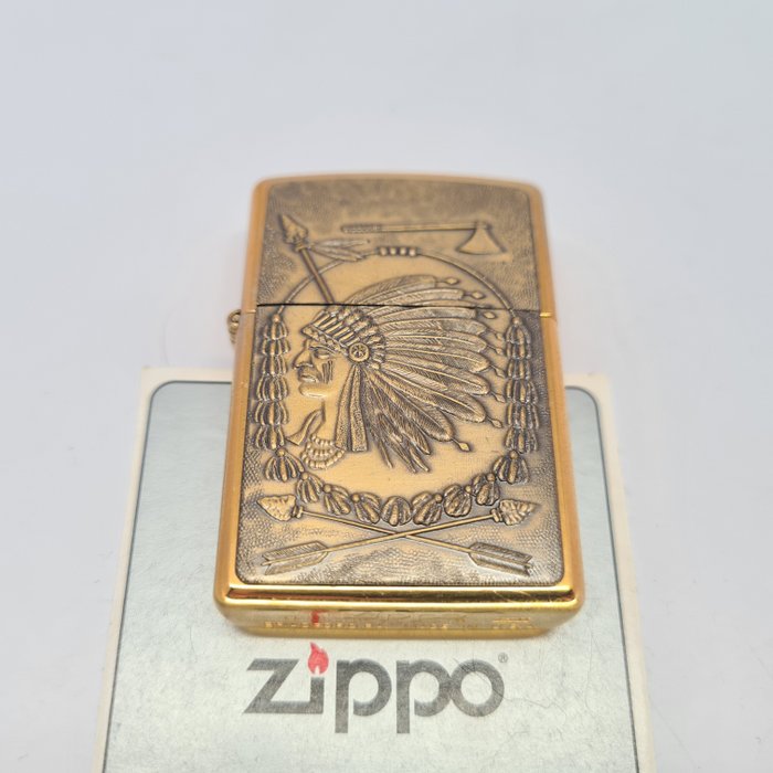 Zippo - USA Native American - Lighter - Messing