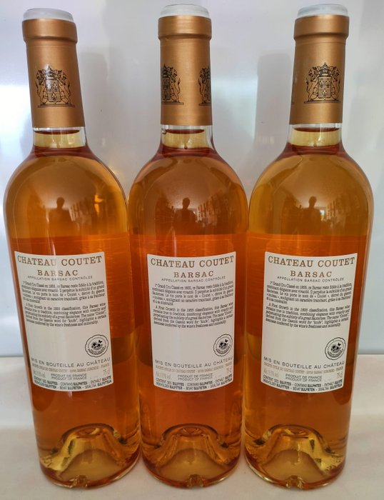 2019 Château Coutet - Sauternes 1er Grand Cru Classé - 3 Flasker (075 L)