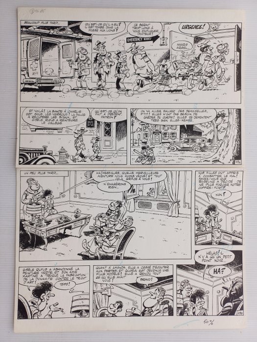 Berck - 1 Original page - Sammy T7 - Les Gorilles au pensionnat - 1976