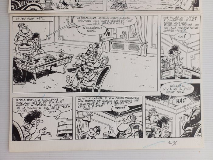 Berck - 1 Original page - Sammy T7 - Les Gorilles au pensionnat - 1976