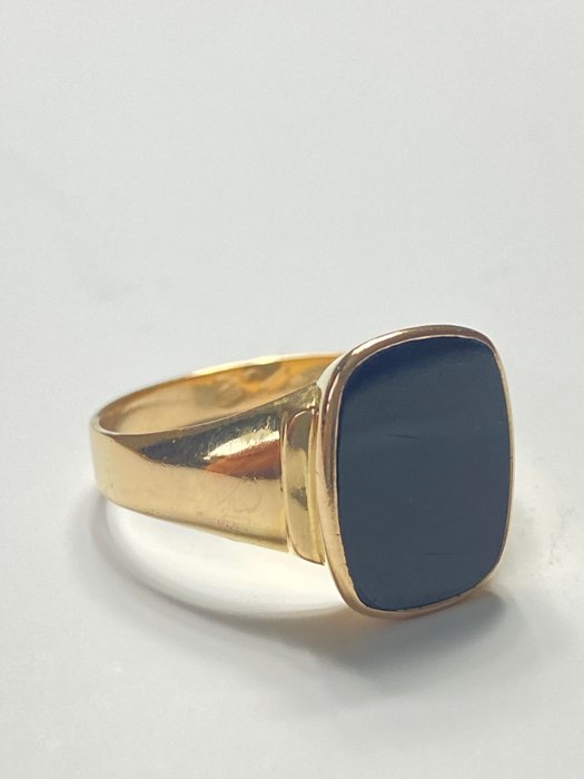 Ingen mindstepris - Ring - 18 kraat Gulguld Onyx