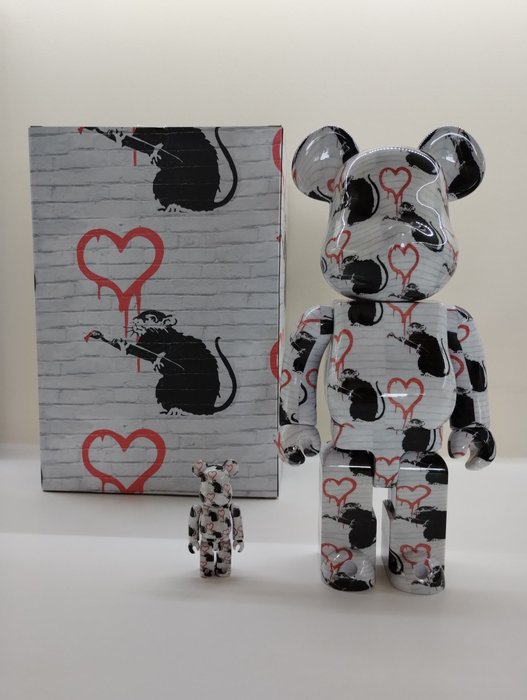 Banksy (1974) - Banksy Love Rat 100%  400% Medicom Toy