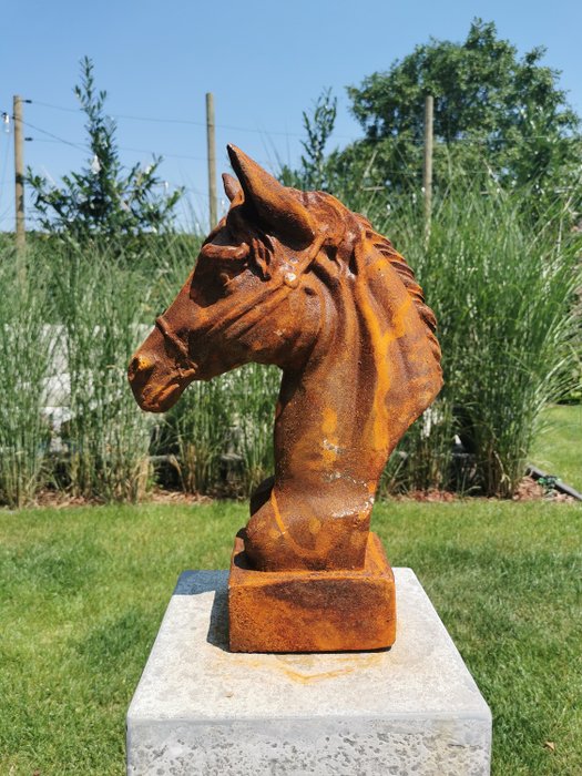 Skulptur, A rustic horse head - 40 cm - Jern