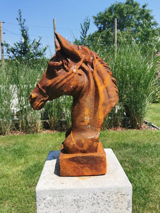 Skulptur, A rustic horse head - 40 cm - Jern