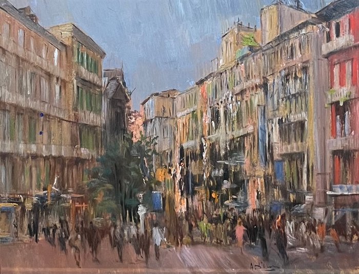 Antonio D'Urso (1934-2015) - Scorcio di Napoli