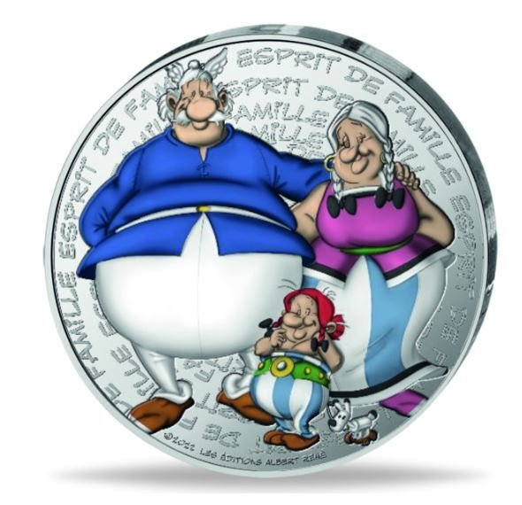 Frankrig. 50 Euro 2022 Asterix und Obelix Familie - 41g im Folder