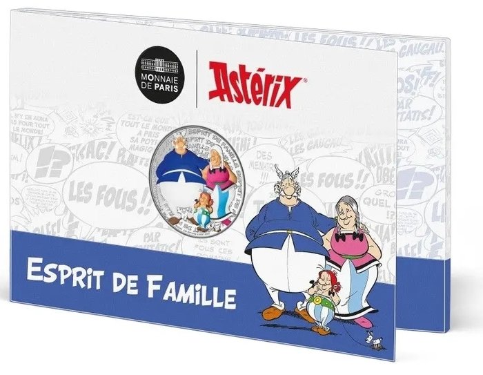 Frankrig. 50 Euro 2022 Asterix und Obelix Familie - 41g im Folder