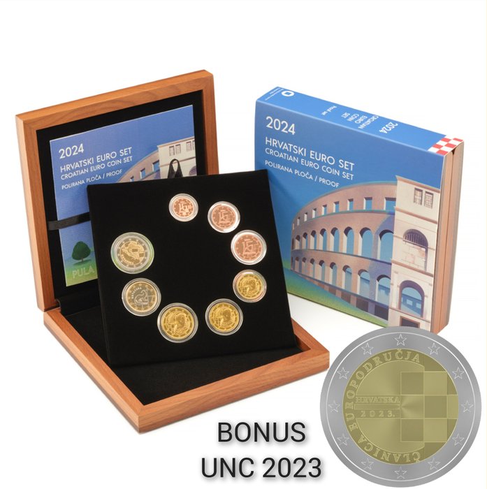 Kroatien. Proof Set / 2 Euro 2024 (2 items)