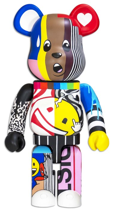 Jay Kaes (1985) - Bearbrick 1000% Hand painted (original artwork)