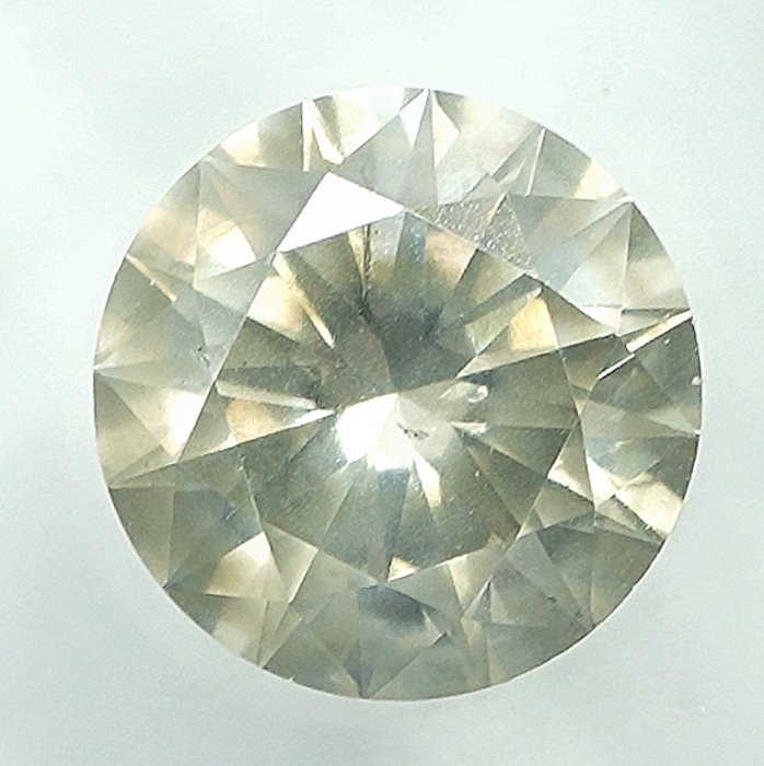 1 pcs Diamant  (Naturfarvet)  - 1.02 ct - Fancy light Gullig Grå - SI2 - Gem Report Antwerp (GRA)