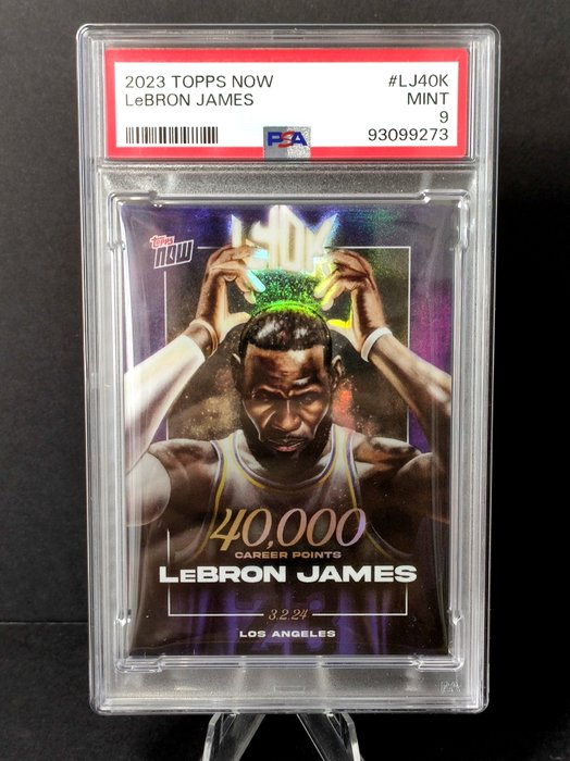 2023 Topps Now NBA LeBron James #LJ40K 40.000 Career Points PSA 9 Graded card